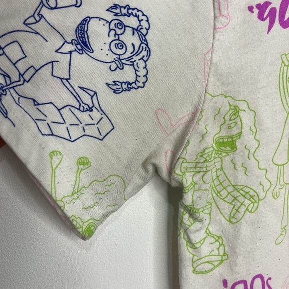 Nickelodeon 90's Rugrats Graphic All Over Print T-Shirt Women's Medium ? Neon - Picture 7 of 14